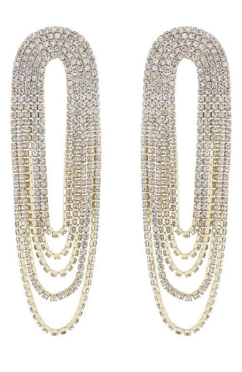 accessory Ettika Crystal Drape Fringe Earrings Lady Nordstrom $60