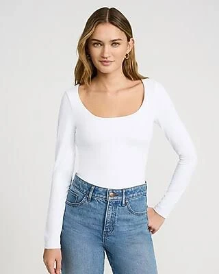 top Express Women's High Compression Scoop Neck Long Sleeve Bodycon Express $58