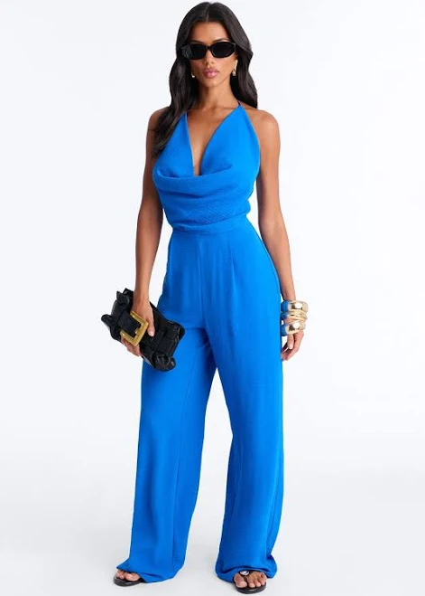 matching set Fashion Nova Halter Cropped Tank Top and Wide Leg Pant Set Fashion Nova $29.99