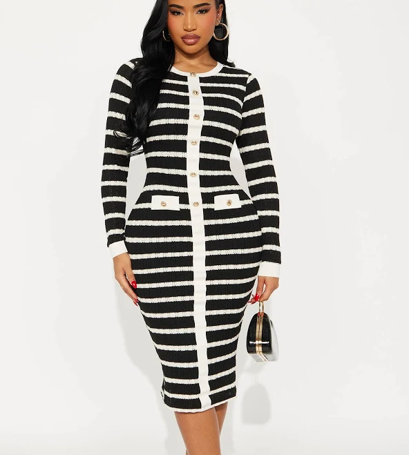 dress Fashion Nova High Neck Crochet Midi Dress Fashion Nova $17.98