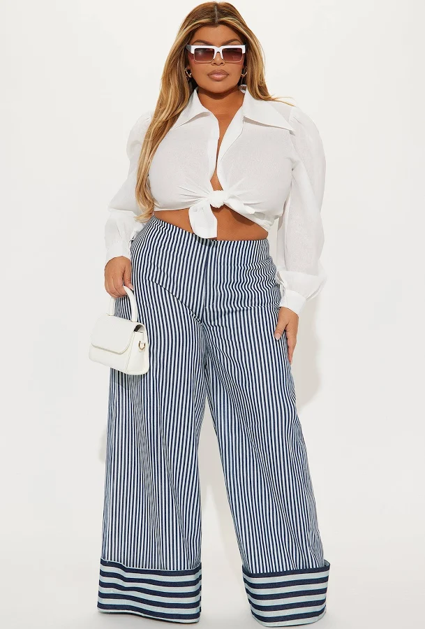 wide leg pants Fashion Nova Jameson Striped Pants Fashion Nova $35.99