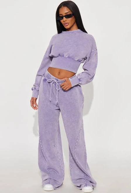 matching set Fashion Nova Kiana Washed Crew Neck Pant Set Fashion Nova $37.99