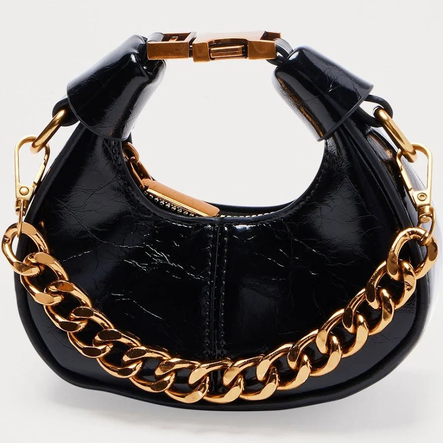 bag Fashion Nova Lil' Link Mini Faux Leather Clutch Fashion Nova $15.99