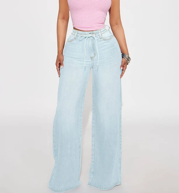 jeans Fashion Nova Women's Beachfront Drapey Wide Leg Jeans Fashion Nova $15