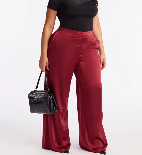 trousers Fashion Nova Women's Delicate Desire Satin Wide Leg Pants Fashion Nova $9.98