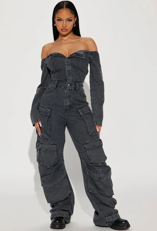 romper Fashion Nova Women's Feels Like This Denim Jumpsuit Fashion Nova $23.98