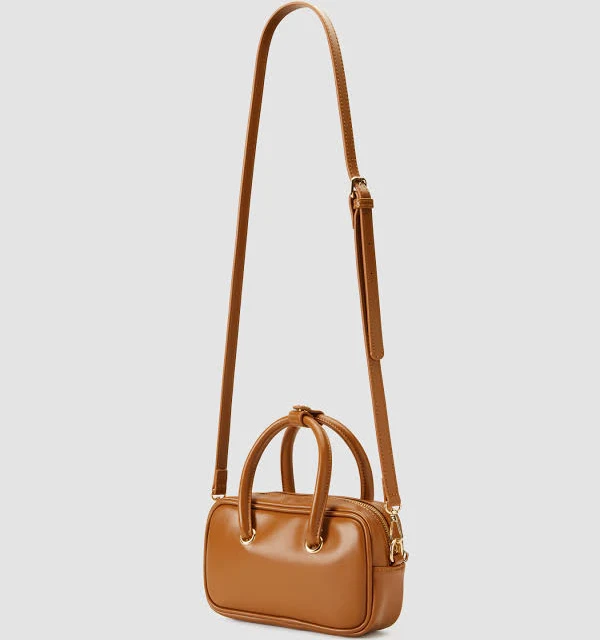 bag Faux Leather Boston Handbag Cider $26.32