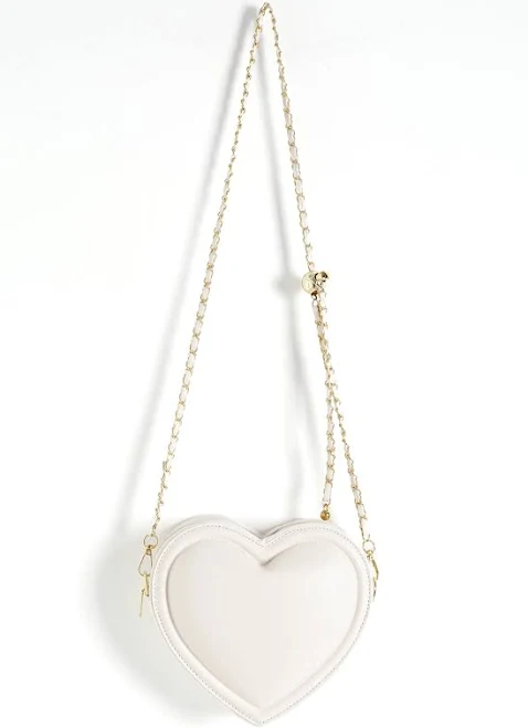 bag Faux Leather Heart-Shaped Crossbody Bag Chicwish $25.9