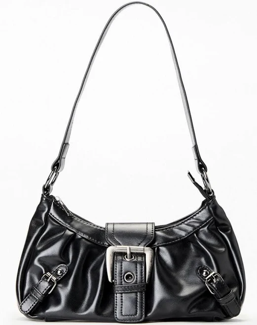 bag Faux Leather Shoulder Bag with Buckle PacSun $40