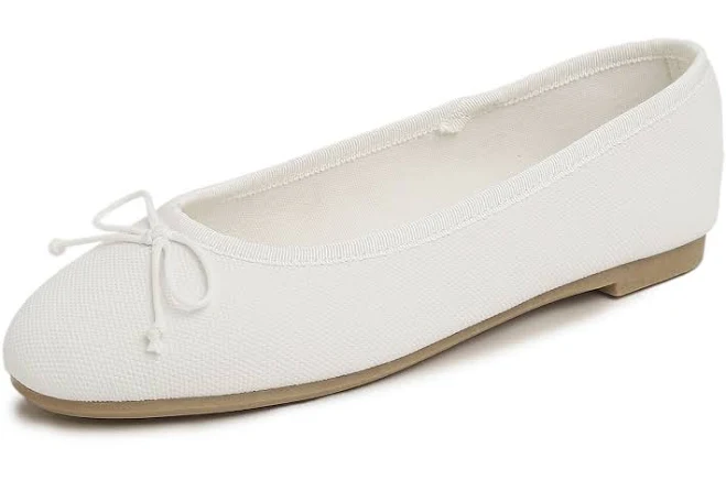 shoes Feversole Women's Round Toe Vegan Leather Ballet Flats with Bow Tie Feversole $25.99