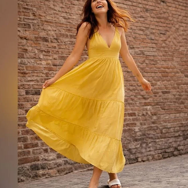 dress Flowy Organic Cotton Maxi Dress Etsy - fashionbycultures $67.15