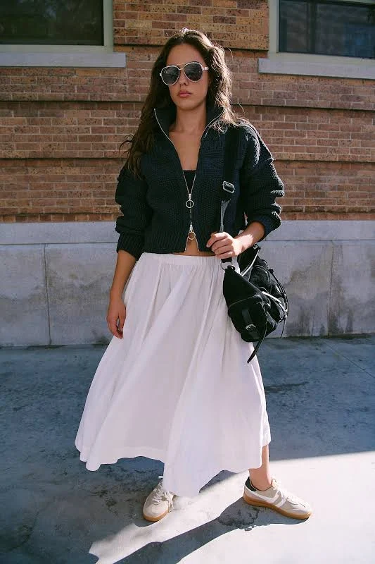 skirt Free People Lowen Midi Skirt Free People $60