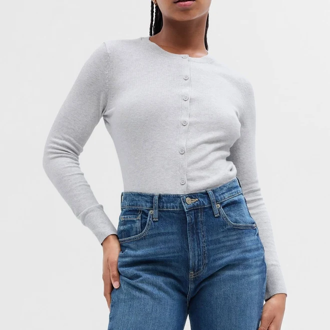outerwear Gap Women's Crewneck Cardigan Gap Factory $17.99