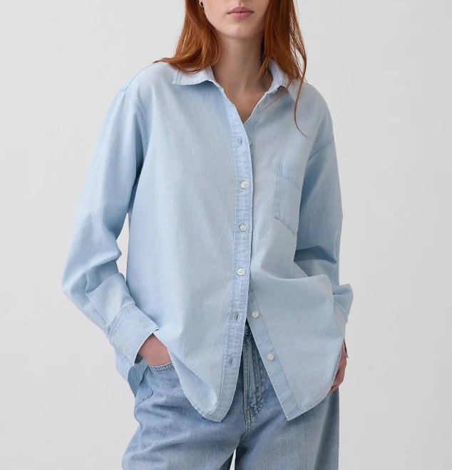oversized outfit Gap Women's Denim Big Shirt Gap $63