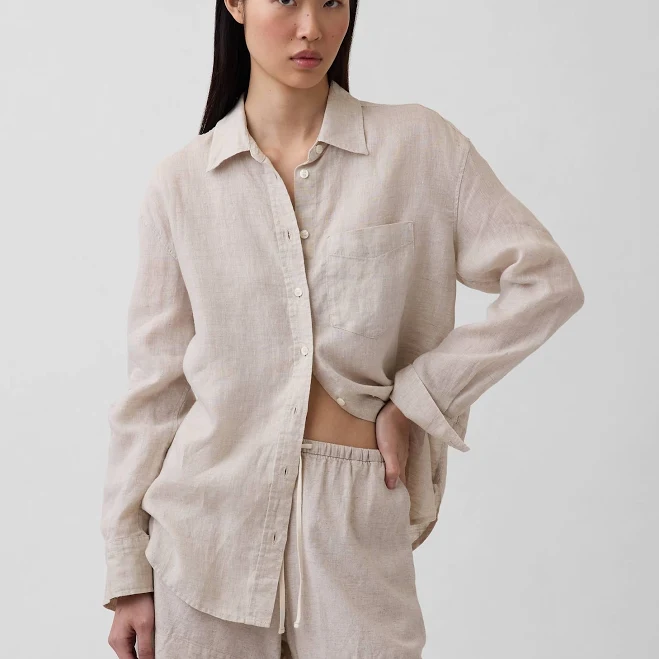oversized outfit Gap Women's Oversized Linen Shirt Gap $79.95