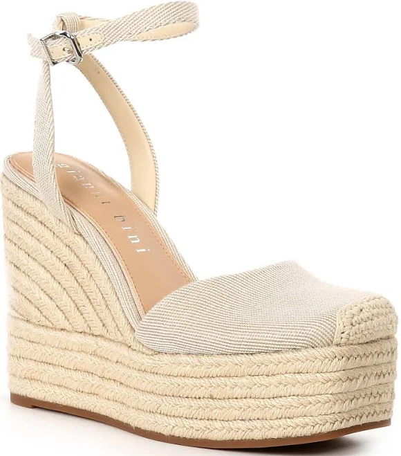 heels Gianni Bini Scottie Raffia Jute Platform Espadrille Wedge Dillard's $119.99