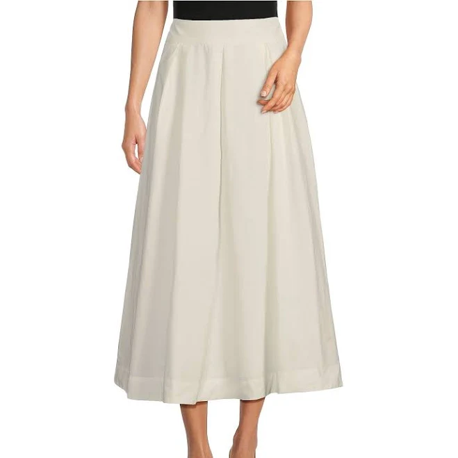 maxi skirt Gibson Latimer Women's High Rise Pleated Woven Poplin Maxi Skirt Dillard's $109