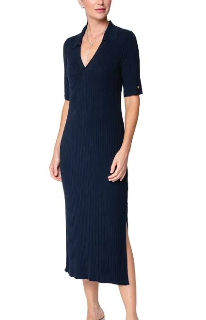 dress Gillian Rib Knit Midi Polo Dress biana.co $419