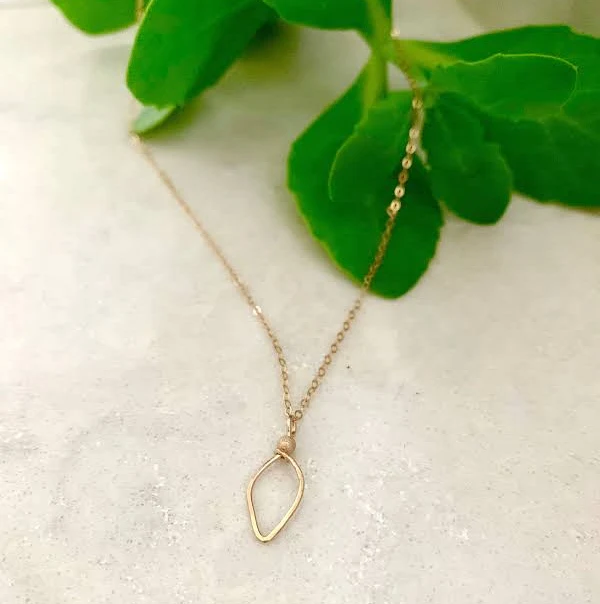 accessory Gold Leaf Pendant Necklace Etsy - Seller $19.99