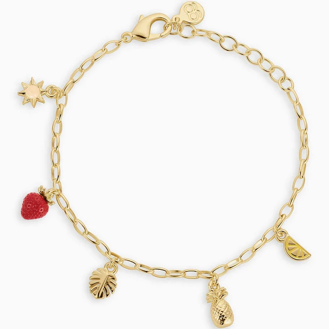 accessory Gorjana Women's 18K Gold Summer Mini Charm Bracelet gorjana $70