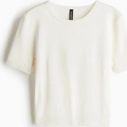 t-shirt H&M Ladies Fine-knit T-Shirt H&M $14.99