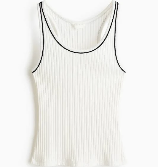 top H&M Ladies Rib-Knit Tank Top H&M $14.99