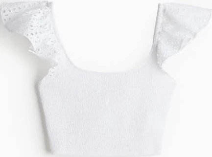 top H&M Ladies Smocked Crop Top H&M $7.99
