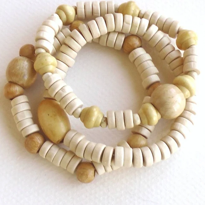 accessory Handmade Stretchy Wooden Beaded Bracelet Set Etsy - Seller $30