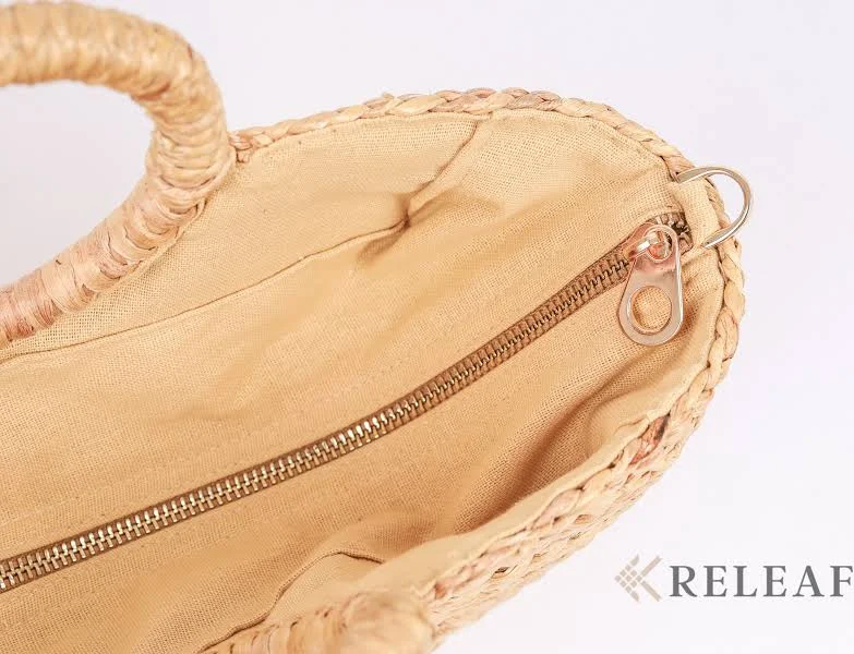 bag Handmade Woven Straw Half Moon Crossbody Tote with Tassel Etsy - Seller $69