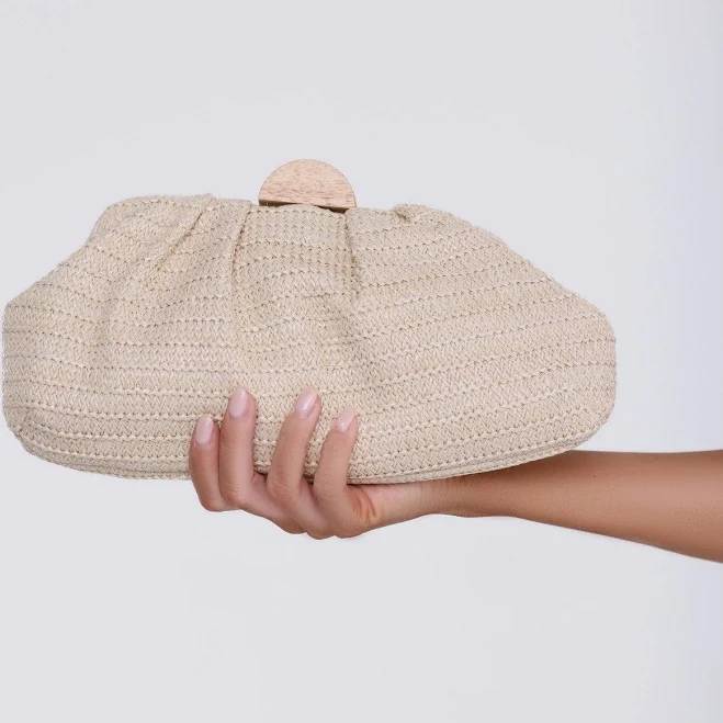 bag Hello Molly Raffia Clutch Hello Molly US $55