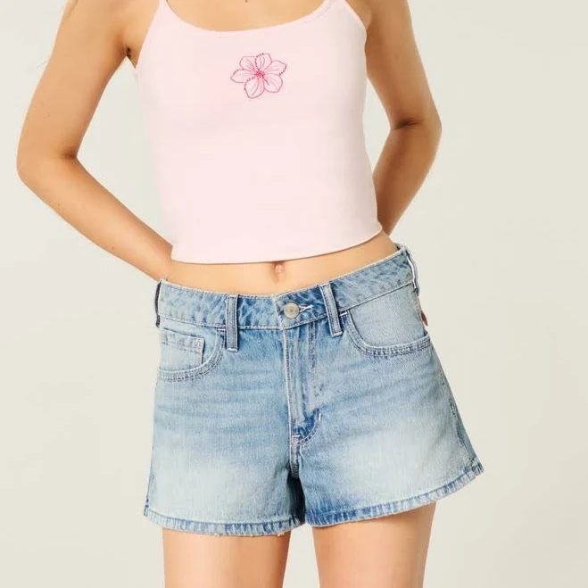 shorts Hollister Women's High-Rise A-Line Denim Shorts Hollister Co - Official $44.95