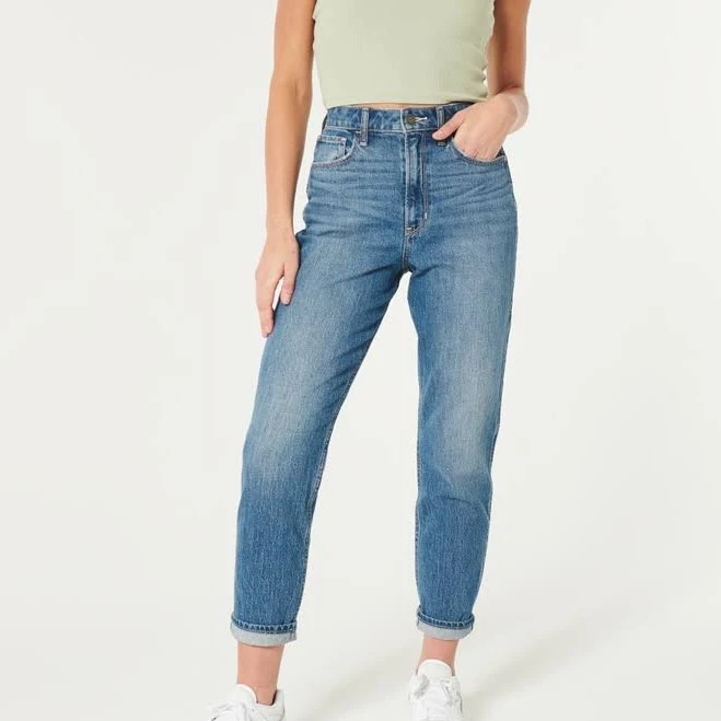 jeans Hollister Women's Ultra High-Rise Mom Jeans Hollister Co - Official $15.97
