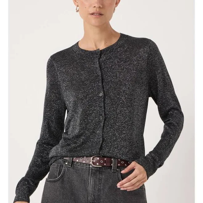 cardigan Hush Women's Crew Neck Slim Fit Metallic Cardigan Nordstrom $175