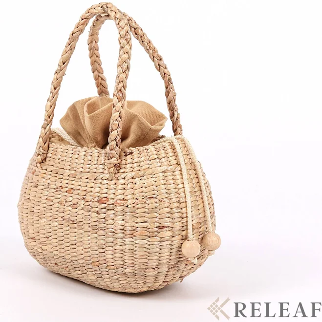 bag Hyacinth Mini Straw Bucket Bag with Drawstring Etsy - Seller $40