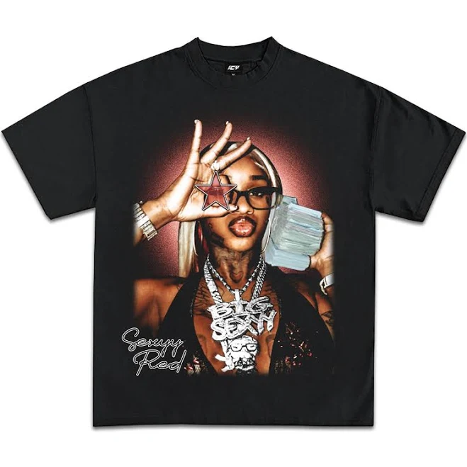oversized outfit Icy Sexyy Red Graphic T-Shirt Icy Vintage $35