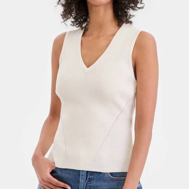 top INC International Concepts Women's Sleeveless Rib V-Neck Sweater Macy's $27.25