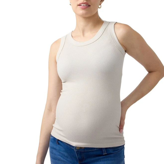 top Ingrid & Isabel For Every Belly Women's Maternity Seamless Fitted RibTank Walmart $9.98