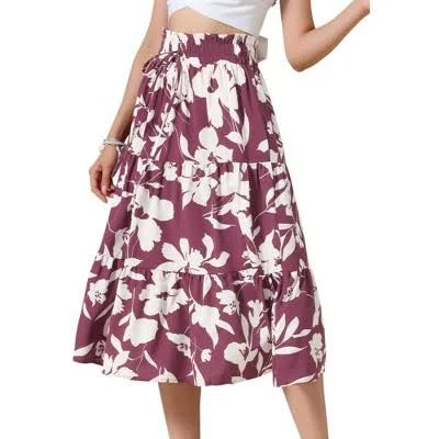 skirt Inspire Chic Women's Boho Floral A-Line Skirt Target $24.99