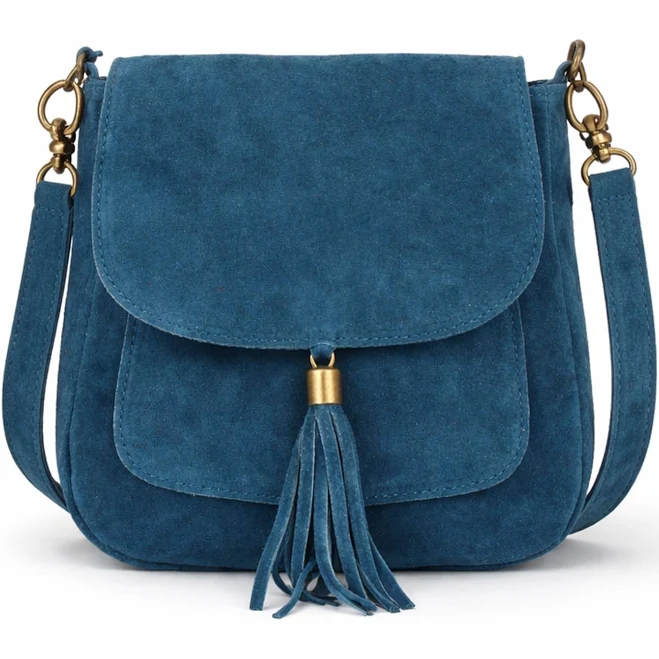 bag Italian Suede Leather Cross Body Bag Etsy - exhibitleather $92.57