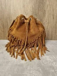 bag Italian Suede Leather Fringe Crossbody Bag: Tan Tassel Shoulder Bag Etsy $81.52