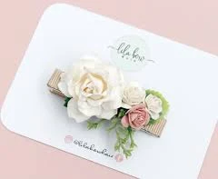 accessory Ivory Floral Hair Clip: Blush Wedding Hairpiece Etsy $8.49