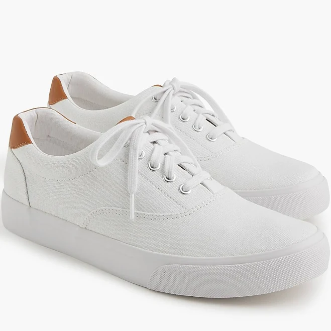shoes J.Crew Men's Canvas Lace-Up Sneakers J.Crew Factory $79.5