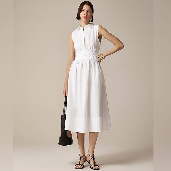shirt dress J.Crew Women's Fitted-Waist Cotton Poplin Shirtdress Poshmark $70