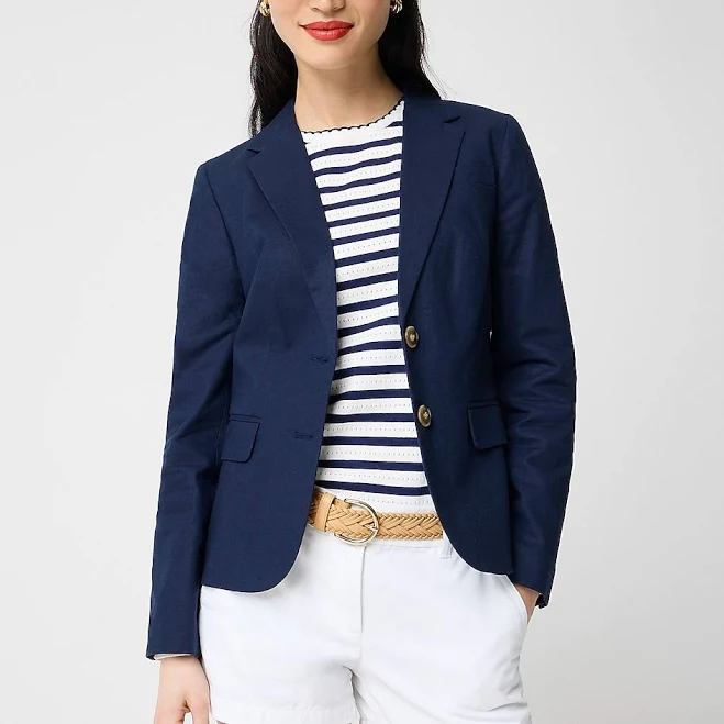accessory J.Crew Women's Linen-Blend Schoolboy Blazer J.Crew Factory $119