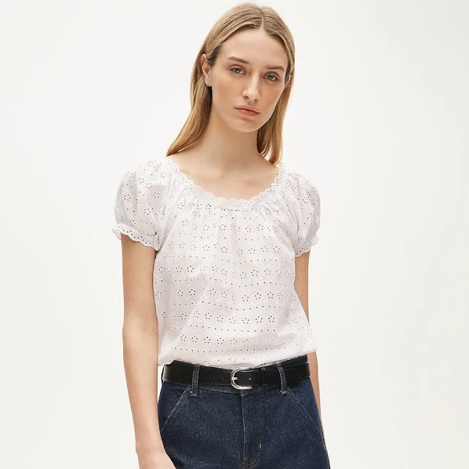 top J.Crew Women's Scallop-Trim Eyelet Top J.Crew $69.5