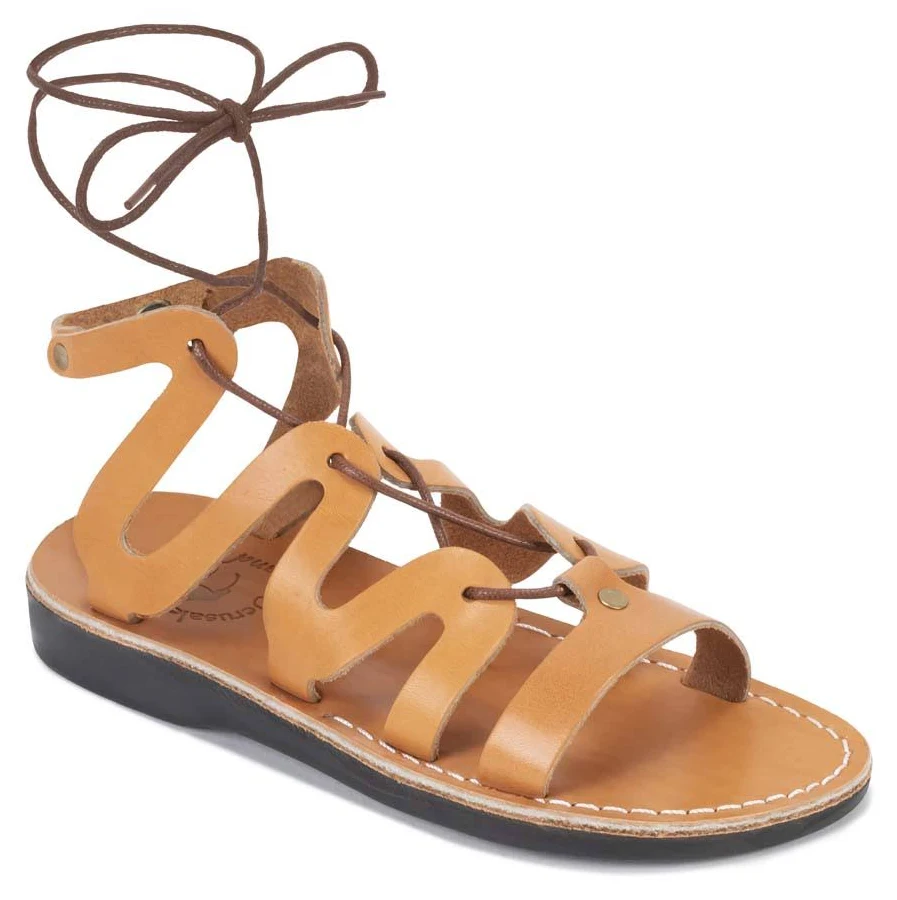 shoes Jerusalem Sandals Women's Emma Leather Lace-Up Sandals Jerusalem Sandals $59.95