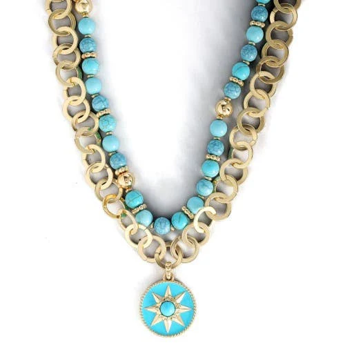 accessory Jessica Simpson Women's Layered Turquoise Bead Necklace Nordstrom $48