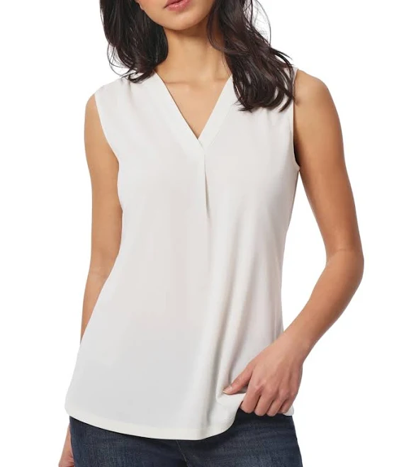 top Jones New York Women's Crepe Sleeveless V-Neck Top Macy's $49.5