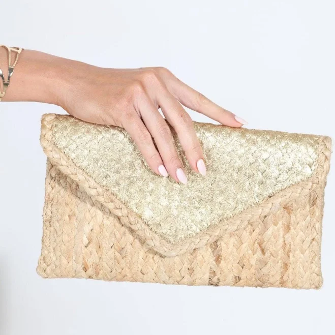 bag Jute Clutch Veronica M $52