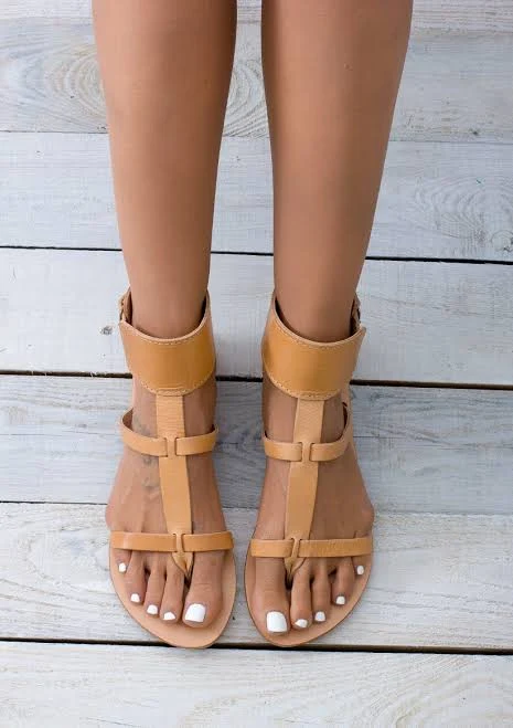 shoes Kasos Women's Natural Leather Gladiator Sandals Etsy - GreekLeatherLab $60.6